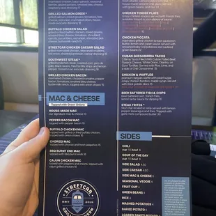Menu Side 1