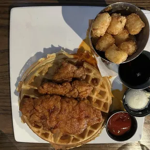 Chicken and waffles