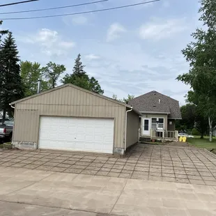 Driveway with rebar 2&apos; on center.