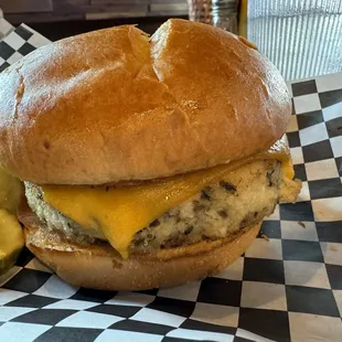 Walleye burger
