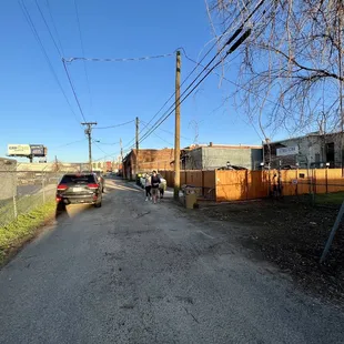 Rear beer garden area (viewed from rear alley)