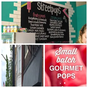 a woman standing in front of a store