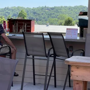 Outside patio bar
