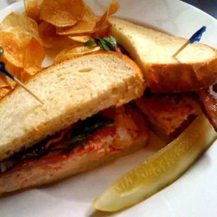 Lobster Salad BLT Sandwich
