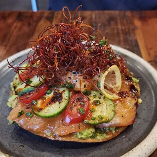 Salmon Sashimi Tostada