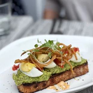 a plate of food on a table