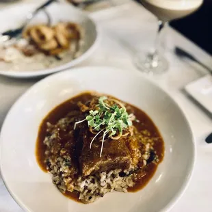 a plate of food on a table