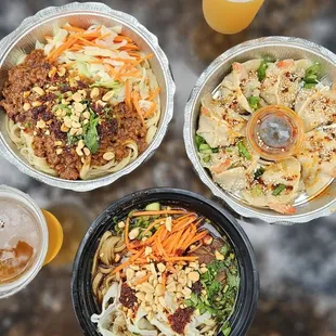 a variety of food items