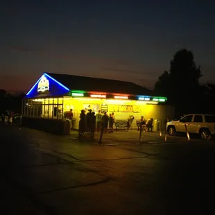 outside