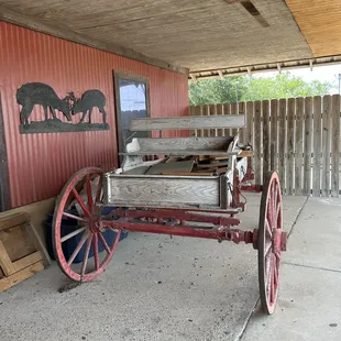 a horse drawn wagon