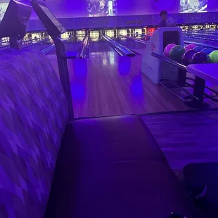 a bowling alley