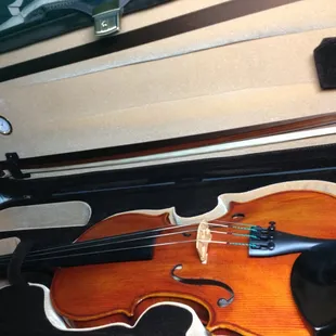 Student 200S Violin Outfit - instrument, case, and bow