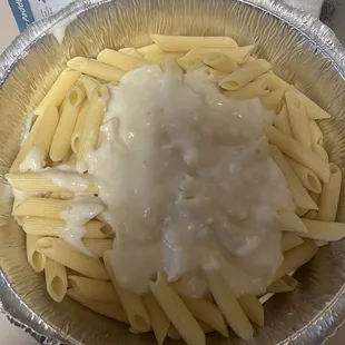 Alfredo? Noodles with some sauce?