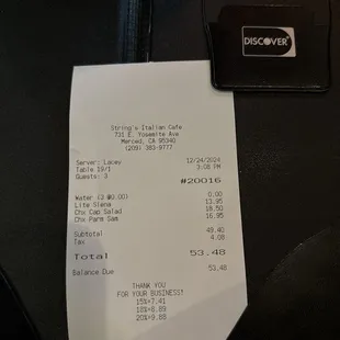 Receipt with date and time provided.