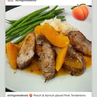 Peach and Apricot glazed pork Tenderloin
