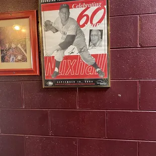 a poster of a baseball player