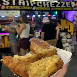 two fried food items