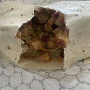 Chicharron Burrito w/Green Chile
