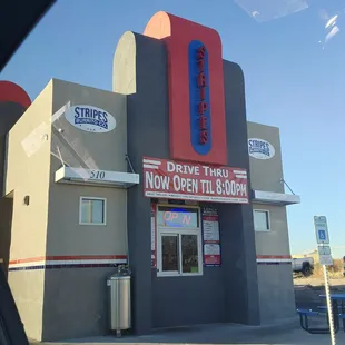 drive thru now open sign