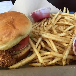 The &quot;Famous&quot; chicken sandwich.