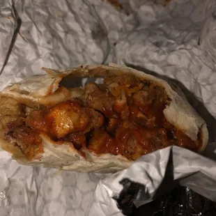 chicarron burrito