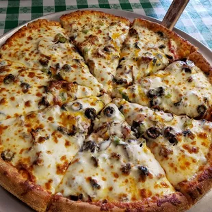 Chicago style deep dish pizza