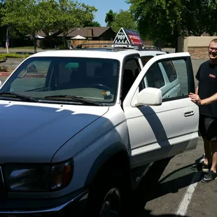 Michael off on a delicious delivery.