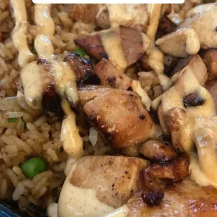 Chicken with fried rice