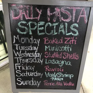 Pasta Specials Daily