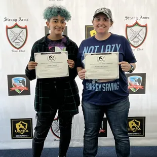 Mom and daughter! Kids learning gun safety!