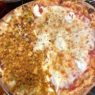 1/2Margherita Pie Hot &amp; 1/2 Spicy Pie