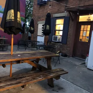outside