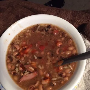 Ham hocks are spiral cut and melt into your bean soup.  Nice!