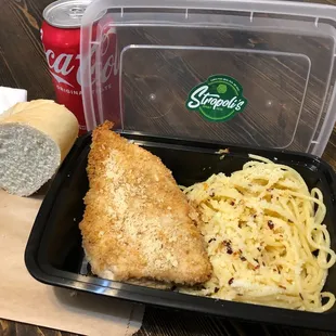 a meal in a plastic container