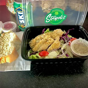 a meal in a plastic container