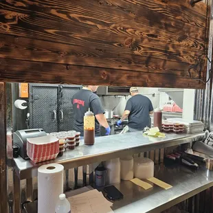 A peek into the kitchen.