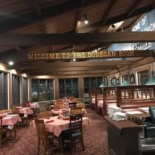 The banquet room