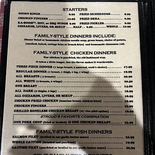 Menu starters/main courses 4/2022