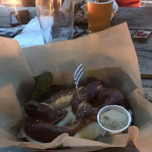 Basically a grilled cheese with a pretzel! To die for.