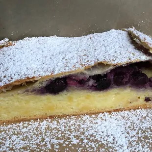 a blueberry filled pastry