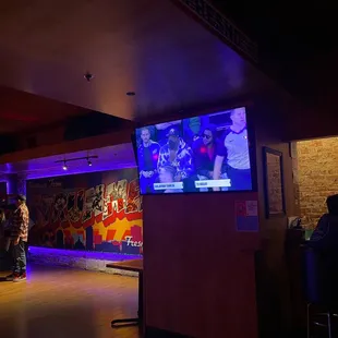 TV screen on the wall.