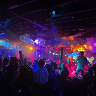 a crowd of people dancing