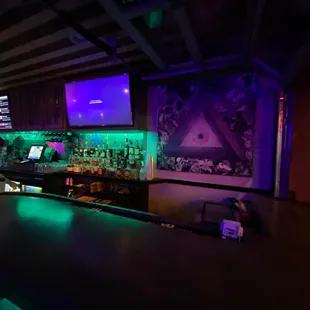 a man working at a bar