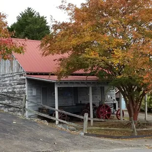 a house with a red roof