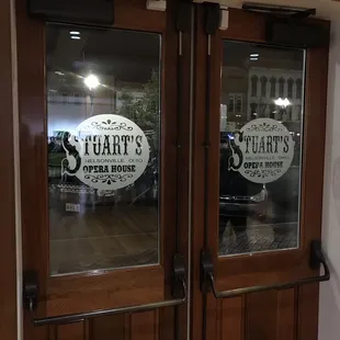 the entrance to stuart's opera house