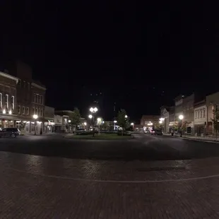 Historic Public Square in Nelsonville, Ohio, with Stuart's Opera House on the far left.