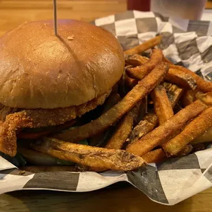 Fried Chicken Sandwich with House Cut French Fries