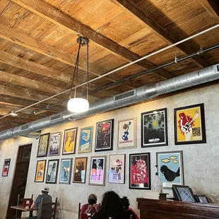 ows a woman sitting at a bar