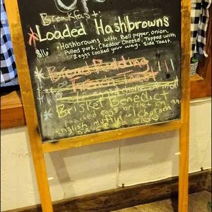 Daily specials are posted on an "old school" chalkboard in the dining room.