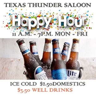 Bests Happy Hour in Waller Texas! Now 11am - 7pm Monday - Friday